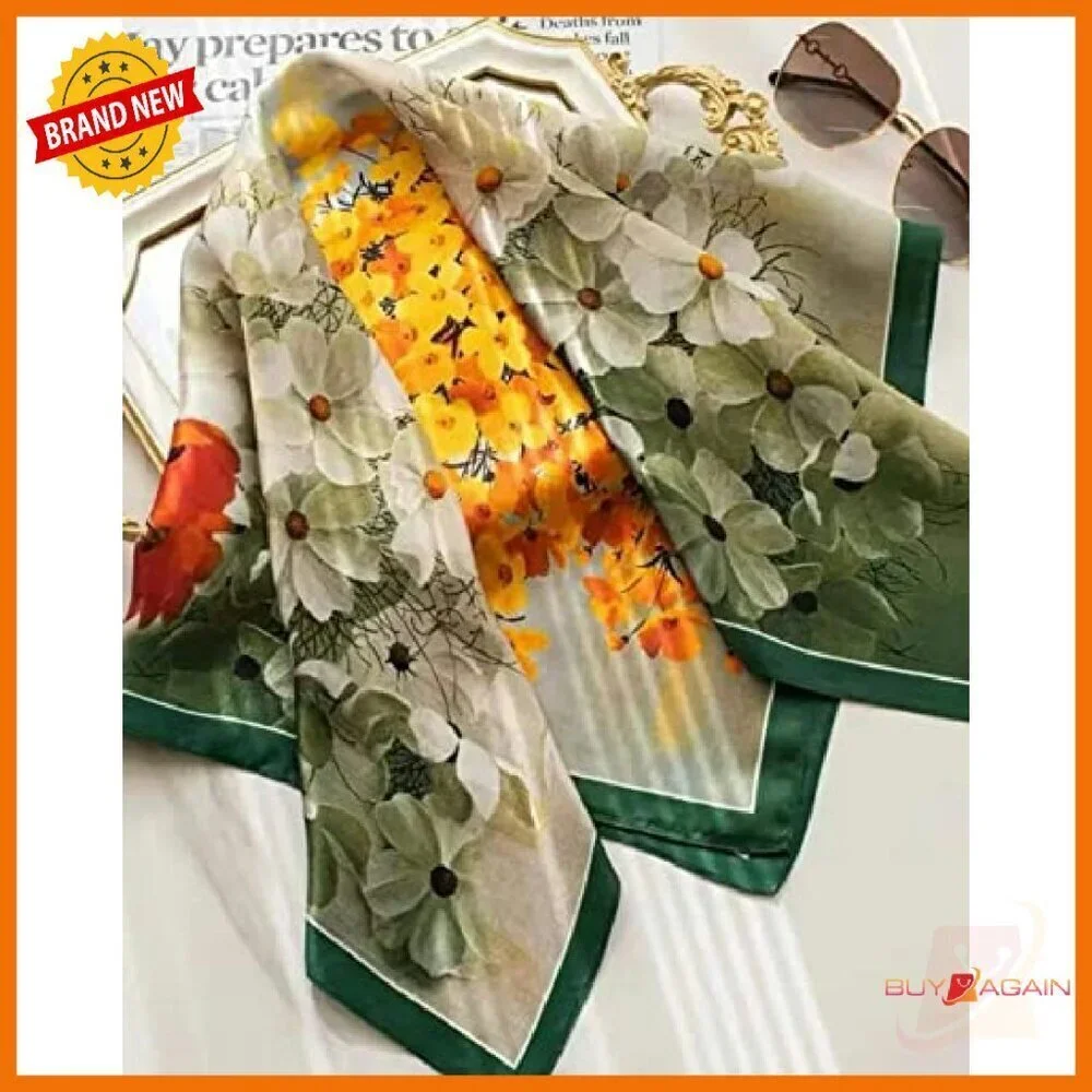 27x27 Mulberry Silk Square Scarf Versatile Fashion Accessory